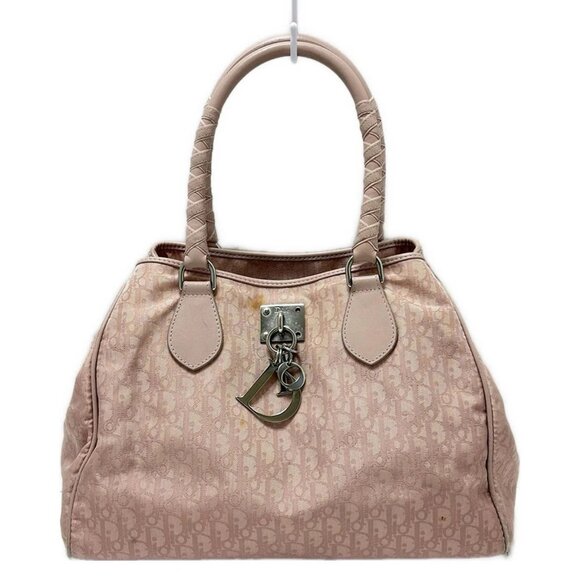 Auth DIOR/ChristianDior Lovely - Pink Nylon Leather Tote Bag - Picture 1 of 10